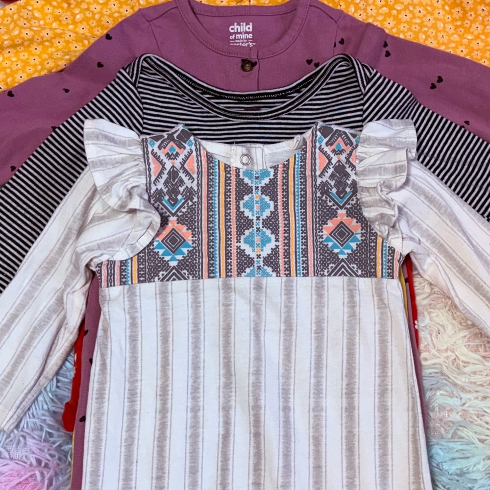 Jessica Simpson/Tea/Carters/George Baby Rompers Long Sleeve 6/9M - Picture 6 of 9
